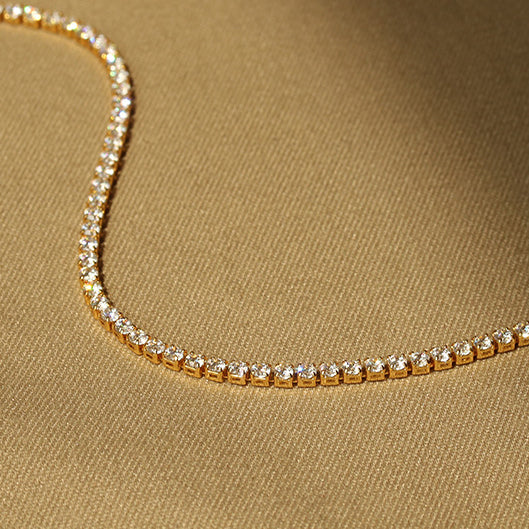 Zircon Necklace and Bracelet