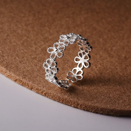 925 Sterling Silver Lace Open Ring