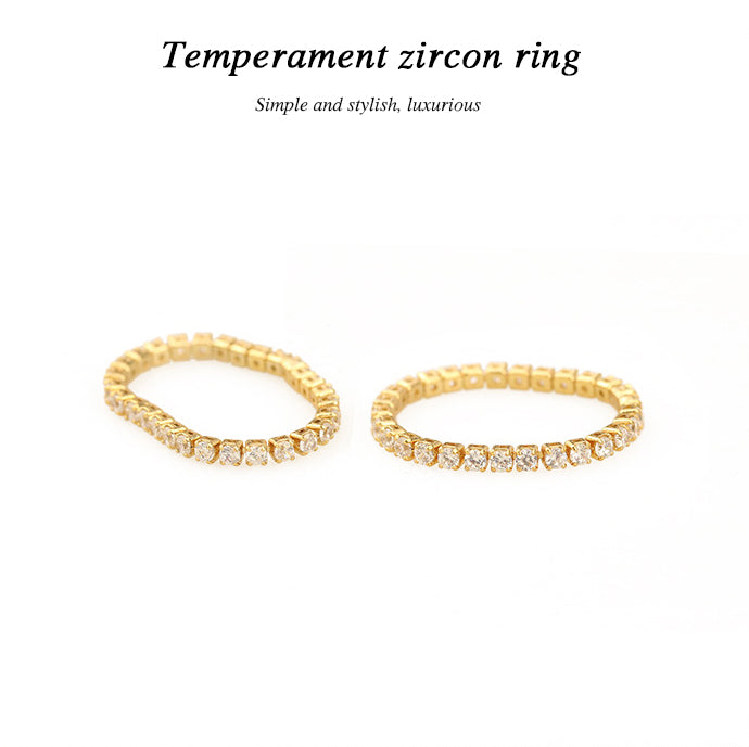 Elegant Zircon Chain Ring