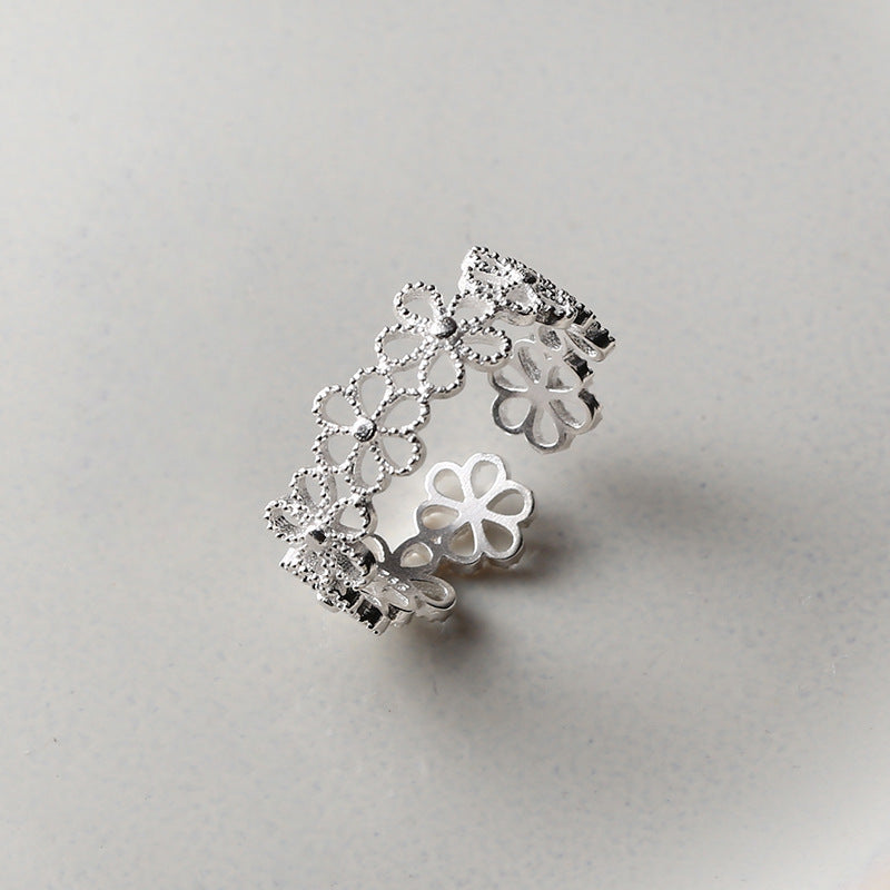 925 Sterling Silver Lace Open Ring